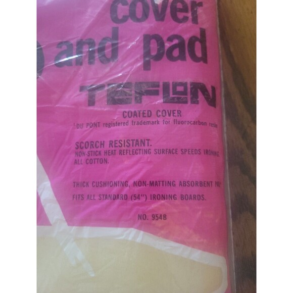 Vintage Ironing Board Cover and Pad, Teflon Pretty Print Cotton - Picture 3 of 3